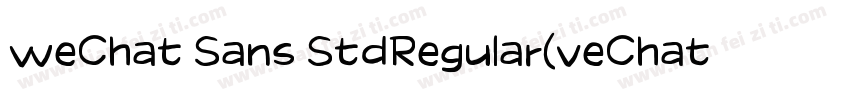 weChat Sans StdRegular(veChat Sans 字体转换